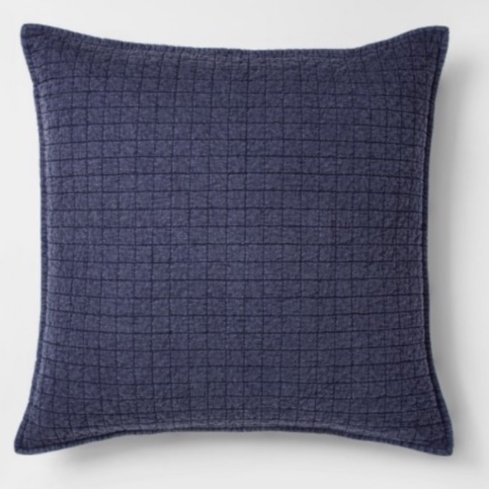 ⚡️5 for $20 Nate Berkus Oxford Blue Linen Blend St. Sham